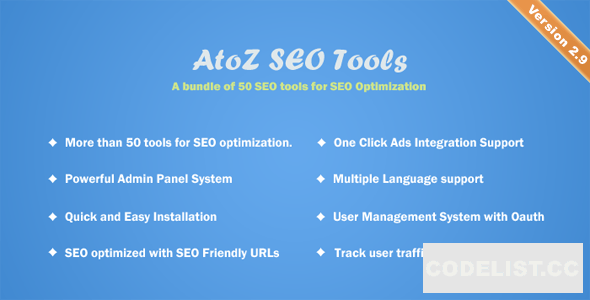 Download AtoZ SEO Tools v3.3 – Search Engine Optimization Tools – nulled | Free Nulled Scripts