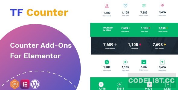 TfCounter v1.0.1 - Counter widget For Elementor