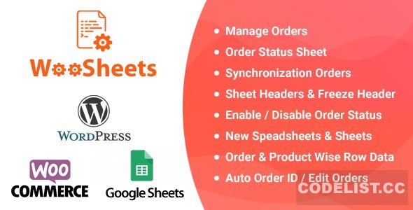 WooSheets v6.3 - Manage WooCommerce Orders with Google Spreadsheet