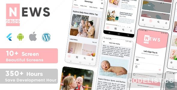 Newz v1.0 - Flutter News & Blog App For Wordpress