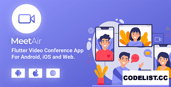 MeetAir v1.0.6 - iOS and Android Video Conference App for Live Class, Meeting, Webinar, Online Training