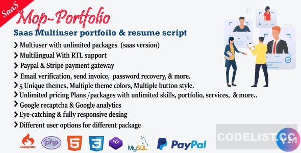 Mop v1.7 - My Portfolio / CV / Resume / vCard - nulled