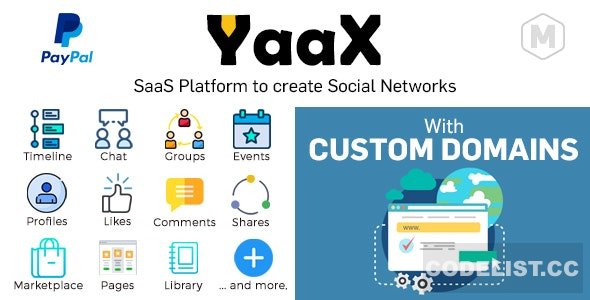 YaaX v1.3.0 - SaaS platform to create social networks - With Custom Domains