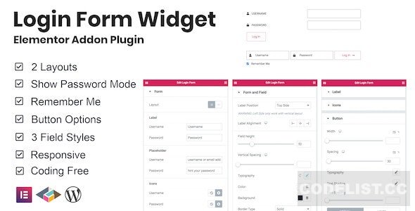 Login Form Widget Elementor Addon Plugin v1.0.2