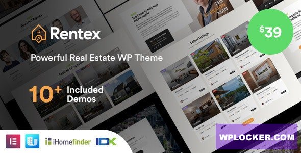 Rentex v1.8.0 - Real Estate WordPress Theme
