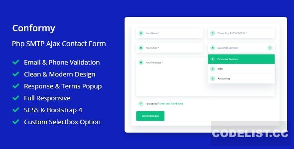 Conformy v1.0 - PHP Ajax Modern Contact Form