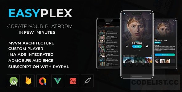 EasyPlex v1.0.0 - Movies - Live Streaming - TV Series, Anime