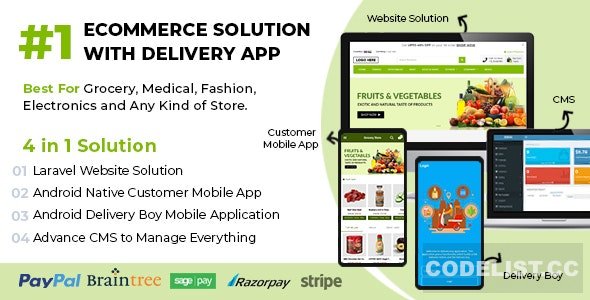 Ecommerce Solution with Delivery App For Grocery v1.0.7