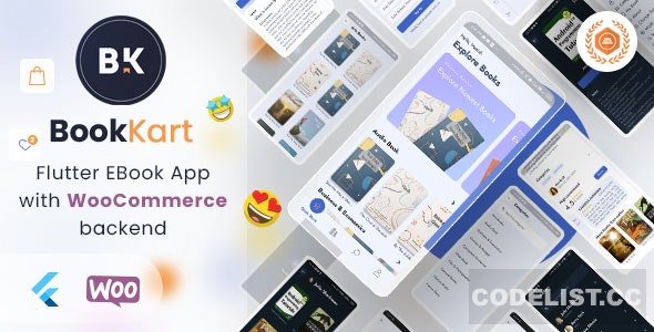 Bookkart v1.0.2 - Flutter Ebook Reader App For Wordpress with WooCommerce