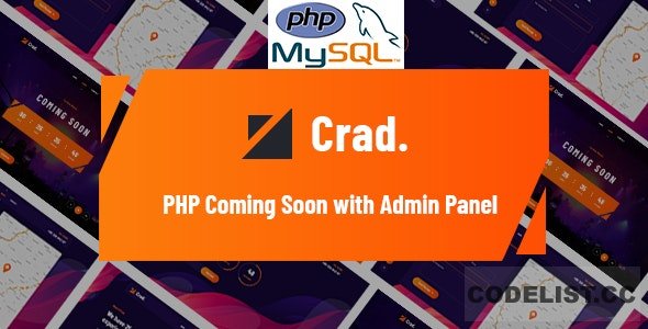 Crad v1.0.1 - PHP Coming Soon with Admin Panel