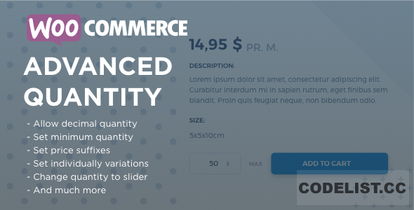WooCommerce Advanced Quantity v3.0.0
