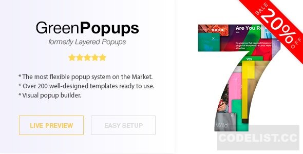 Green Popups (formerly Layered Popups) v7.4.5 - Popup Plugin for WordPress