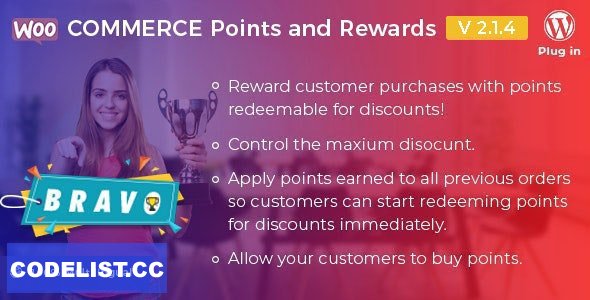 Bravo v2.1.10 - WooCommerce Points and Rewards - WordPress Plugin