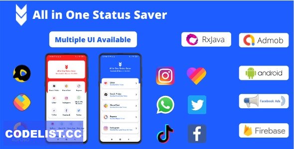 All in One Status Saver v19.0 - SnackVideo, ShareChat, Roposo, Likee, Whatsapp, FB, Insta, TikTok, Twitter