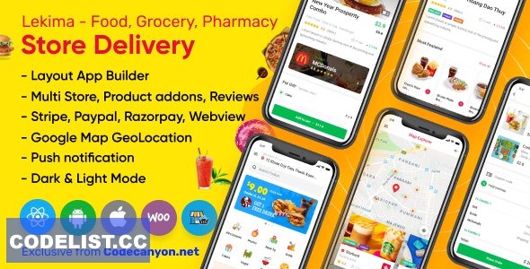 Lekima v2.2.0 - Store Delivery Full React Native Application for Wordpress WooCommerce