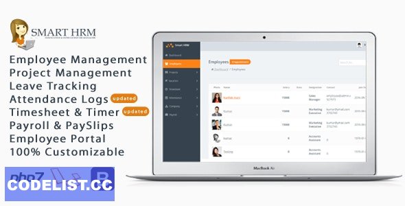 Smart HRM v1.6 - HR Management with Project Management, Payroll, Attendance & Time sheet Lite