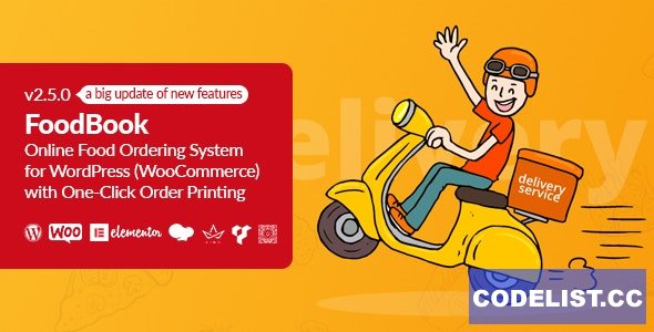 FoodBook v4.3.4 - Online Food Ordering System for WordPress with One-Click Order Printing