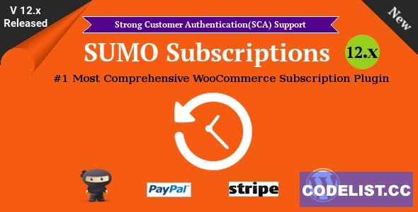 SUMO Subscriptions v12.3 - WooCommerce Subscription System