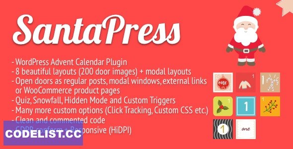 SantaPress v1.3.7 - WordPress Advent Calendar Plugin & Quiz