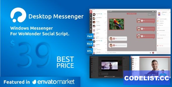 WoWonder Desktop v3.2 - A Windows Messenger For WoWonder Social Script