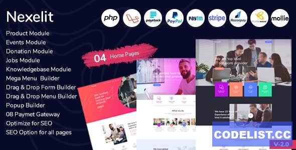 Nexelit v2.0 - Multipurpose Website & Business Management System CMS