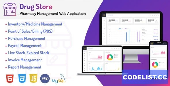 Drug Store v1.0 - Pharmacy & Billing Management Web Application