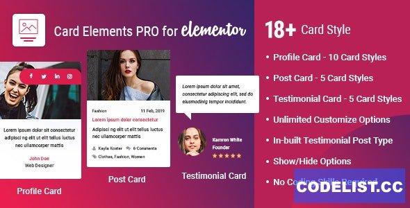Card Elements Pro for Elementor v1.0.2