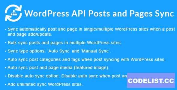 WordPress API Posts and Pages Sync with Multiple WordPress Sites v1.3.0