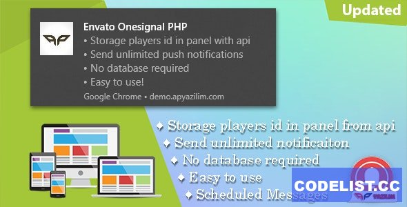 OneSignal v1.5 - PHP Push Notification Pane