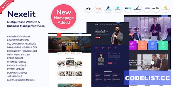 Nexelit v2.2 - Multipurpose Website & Business Management System CMS