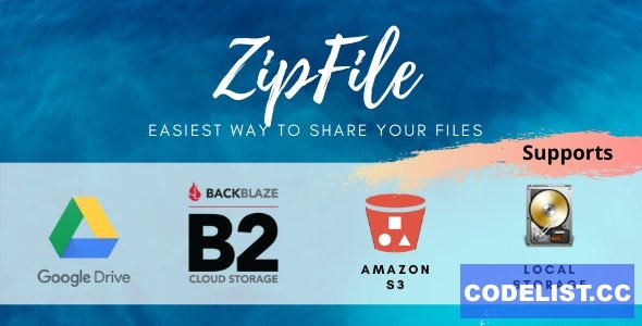 ZipFile v2.6 - File sharing made easy & profitable. Use Google Drive, S3 and Backblaze to host files.