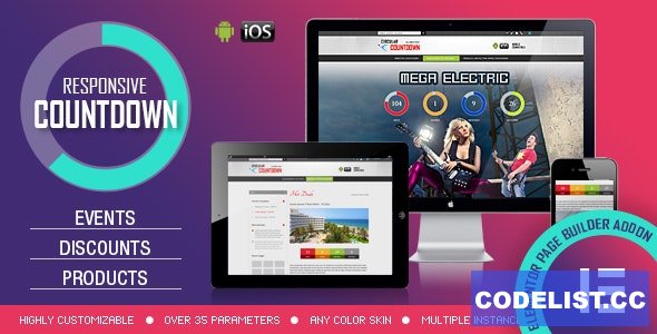 CountDown PRO v1.0 - Elementor Widget Events/Products Launch