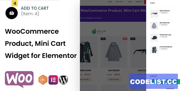 WooCommerce Mini Cart Widget for Elementor v1.0.0