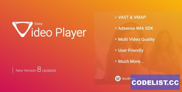 Easy Video Player v9.2 - Wordpress Plugin