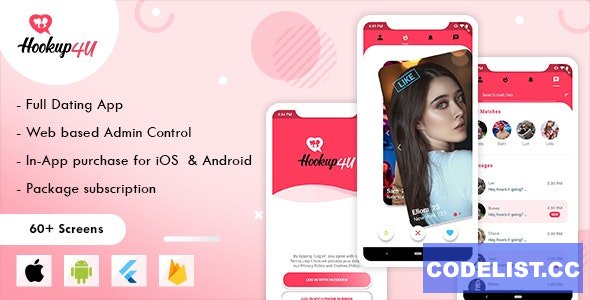Hookup4u (5 January 2021) – A Complete Flutter Based Dating App with Admin
