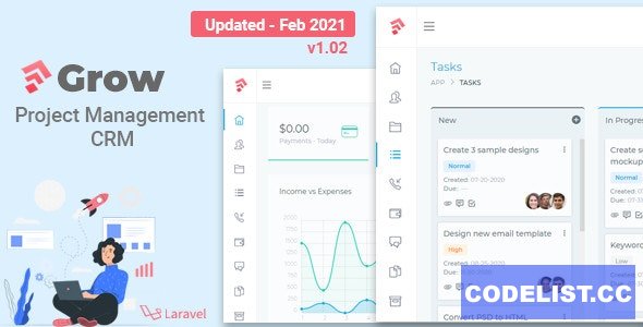 Grow CRM v1.02- Laravel Project Management
