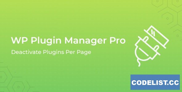 WP Plugin Manager Pro v1.0.3 - Deactivate plugins per page