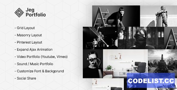 Jeg Portfolio v1.0.1 - Responsive Portfolio & Gallery Plugin For WordPress