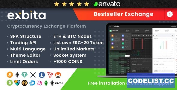 Exbita v2.2.2 - Cryptocurrency Exchange Script