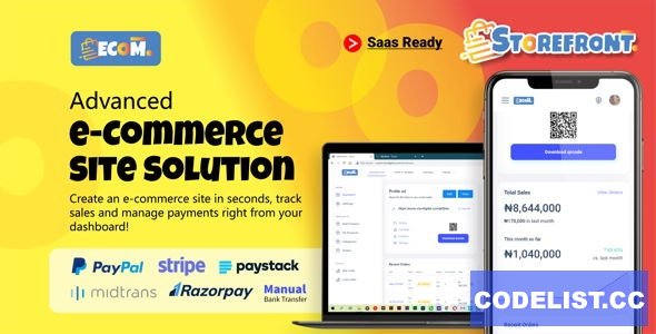 Ecom v1.5.1 - Fast Multi Store Front Builder (SaaS)