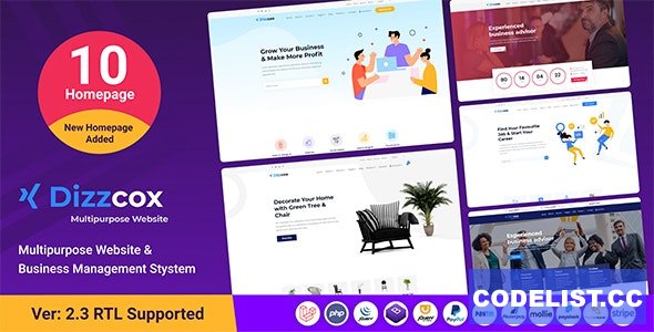 Dizzcox v2.3 - Multipurpose Website & Business Management System CMS - nulled