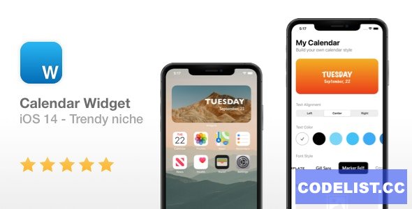 Calendar Widget v1.0 - NEW iOS 14 Widget