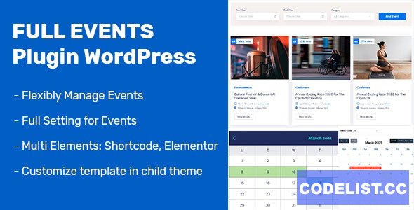 FullEvents v1.1.5 - Event Plugin WordPress
