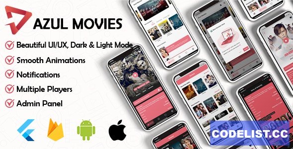 Movies App v1.0 - Admin panel ( movies & series & tv shows...) Flutter