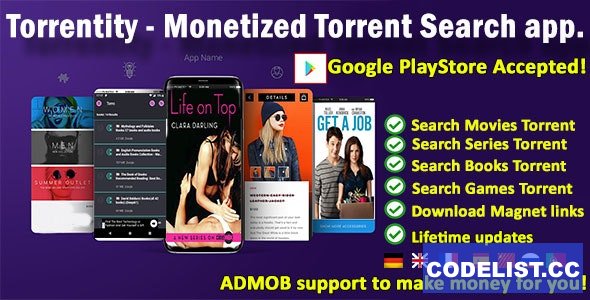 Torrentity v1.0 - Torrent search app for streaming and download