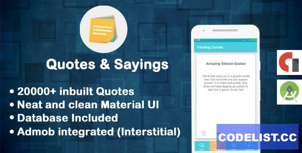 20000+ Quotes & Sayings Full Application with database and admob integration v1.0