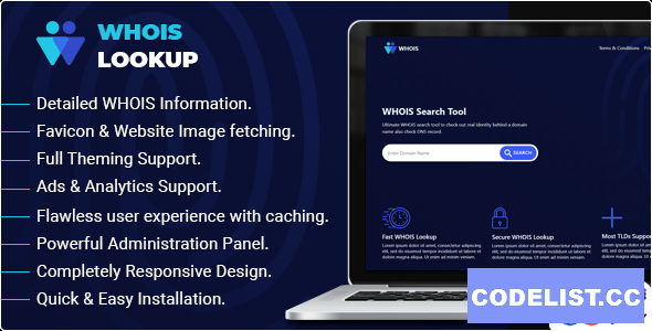 Whois Lookup v1.2 - PHP Whois Script