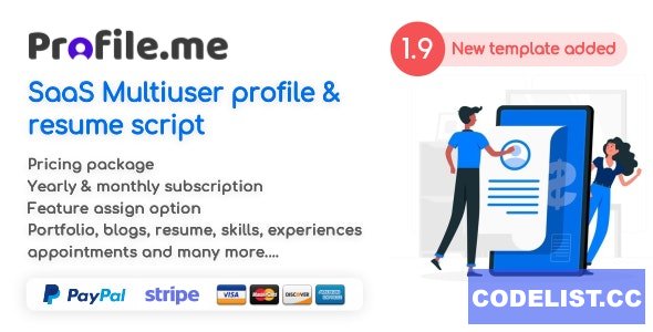 Profile.me v1.9 - Saas Multiuser Profile & Resume Script - nulled