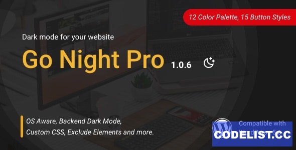 Go Night Pro v1.1.2 - Dark Mode / Night Mode WordPress Plugin