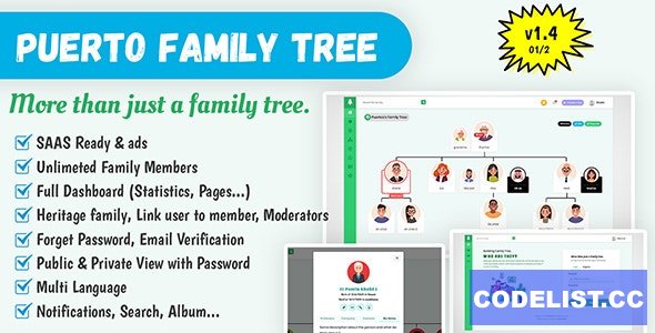 Puerto Family Tree Builder SAAS v1.4